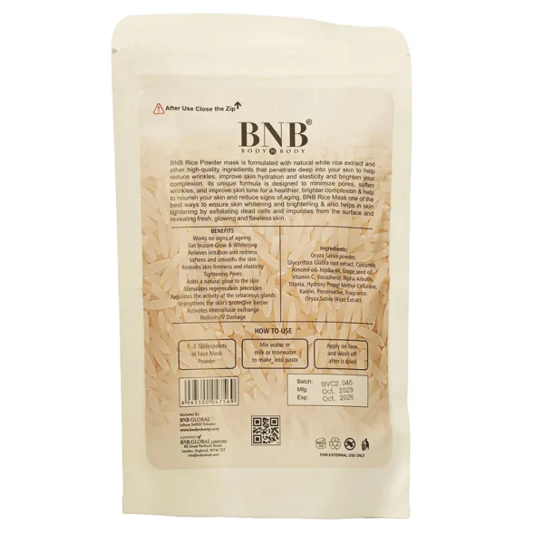 BNB Rice Extract Mask 120gm - Image 3