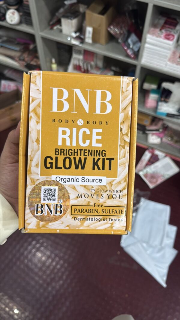 4 in 1 BNB-Rice Whitening And Glowing Facial Kit  Sun Screen +Face Wash+ Scrub+ Mask &amp - Image 2