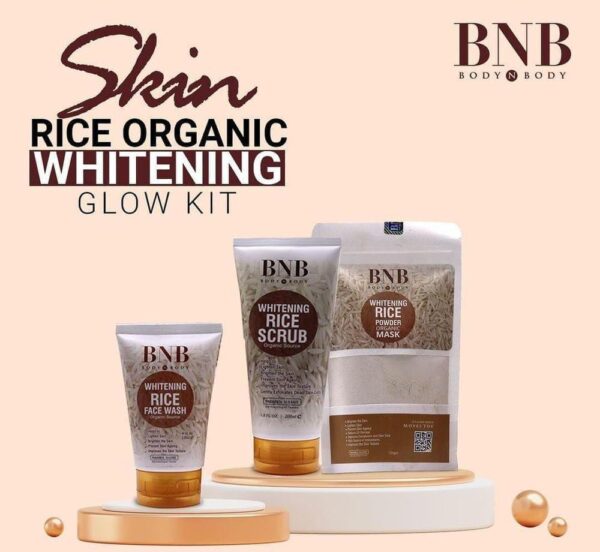 BNB-Rice Whitening And Glowing Facial Kit  Face Wash, Scrub & Mask