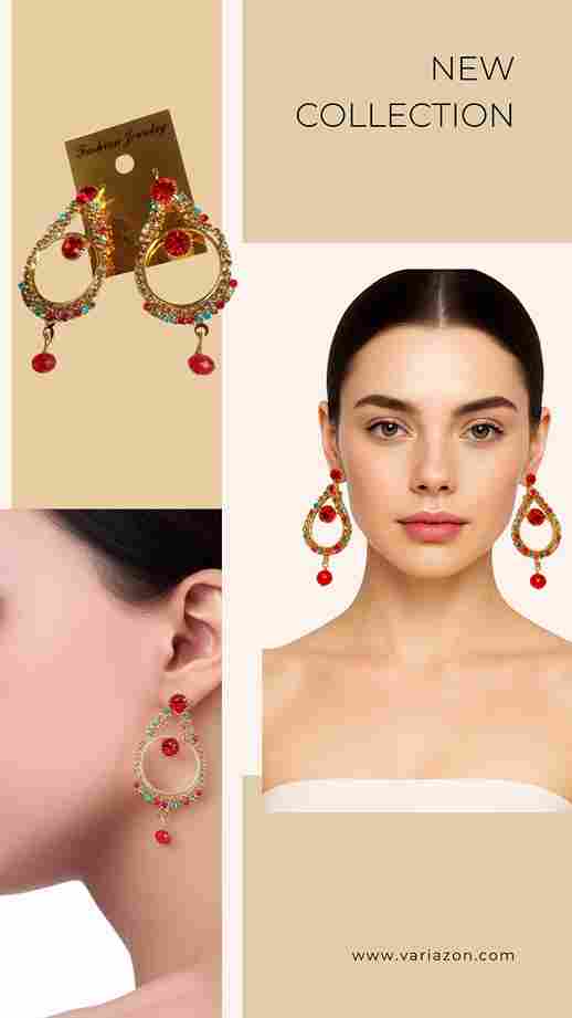 Royal Ruby Chandelier Earrings