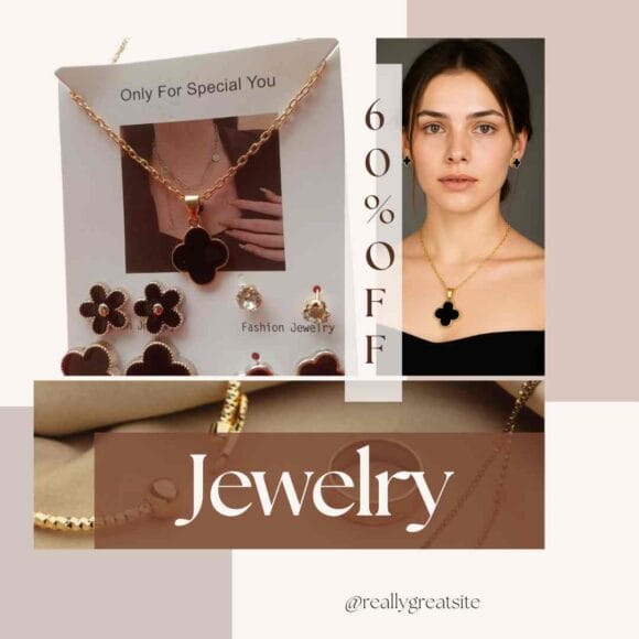 Clover Halo Gold Pendant - Image 2