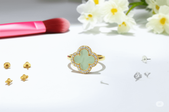 Lucky Clover Sparkle Ring